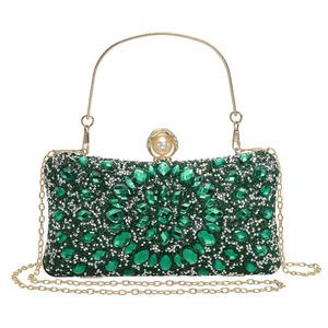 Uxcell Sparkly Green Rhinestone Clutch for Weddings & Parties